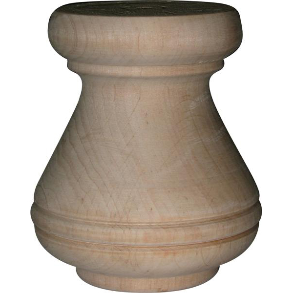 Möbelfüße Holz, Holzfuß antiker, Möbelfuß Holz alt, Jugendstilfuß, Erle, 8,1cm